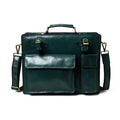 Classy Leather Bags Tuscany Italian Leather Briefcase, Green SpadezStore
