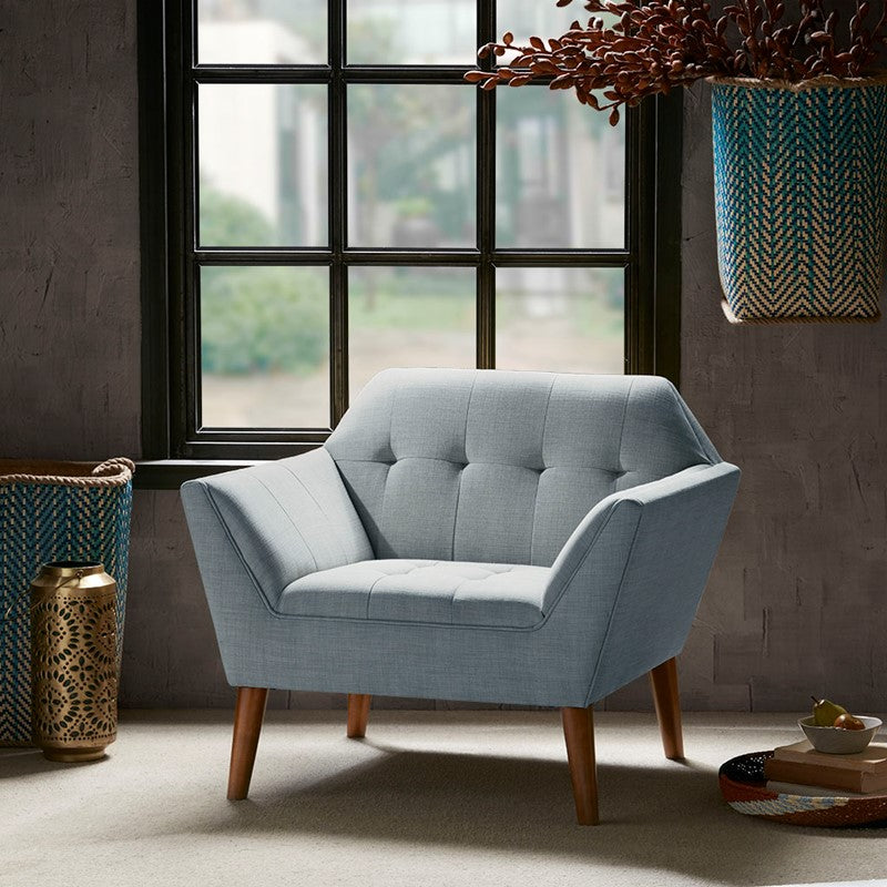Ink+Ivy Newport Wide Mid-Century Modern Lounge Chair SpadezStore