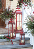 Ornamental Metal Floor Lantern Set of 3 SpadezStore