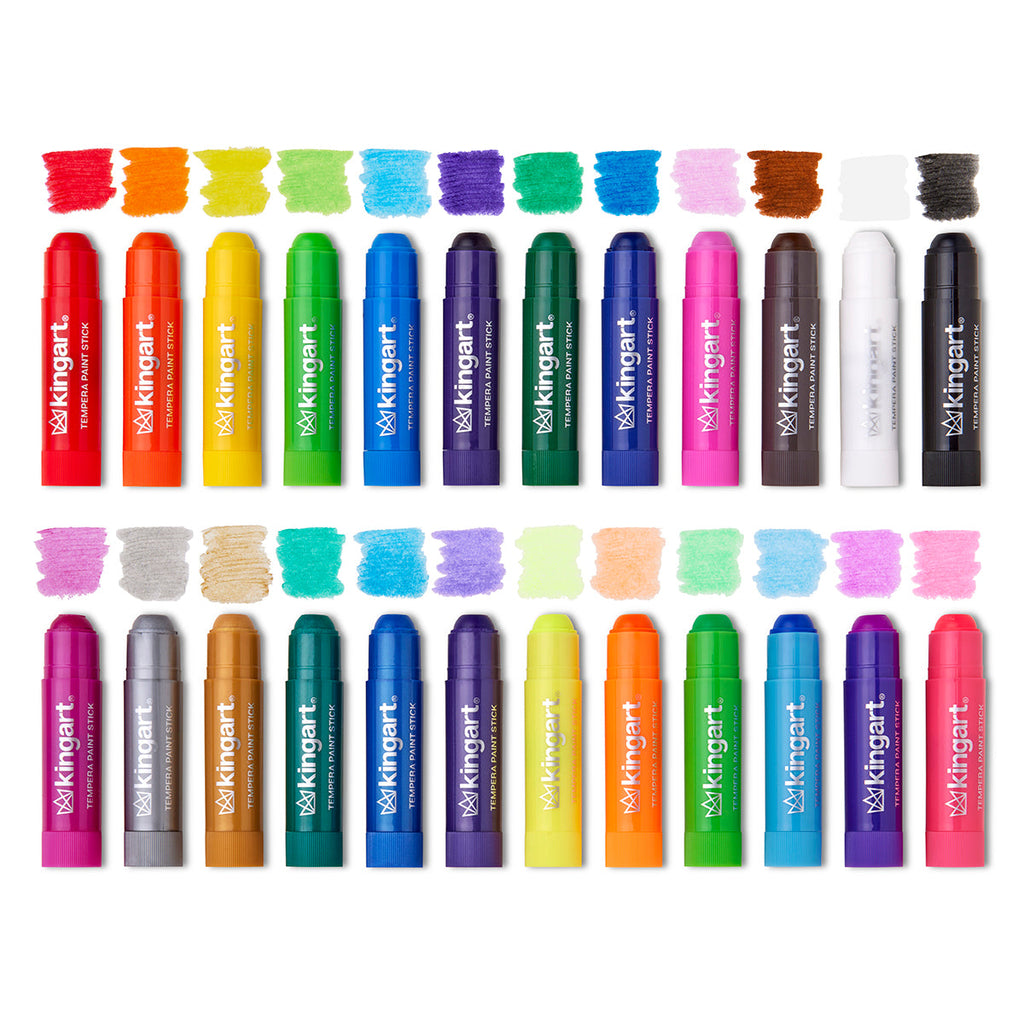KINGART Tempera Paint Sticks – 24 Colors