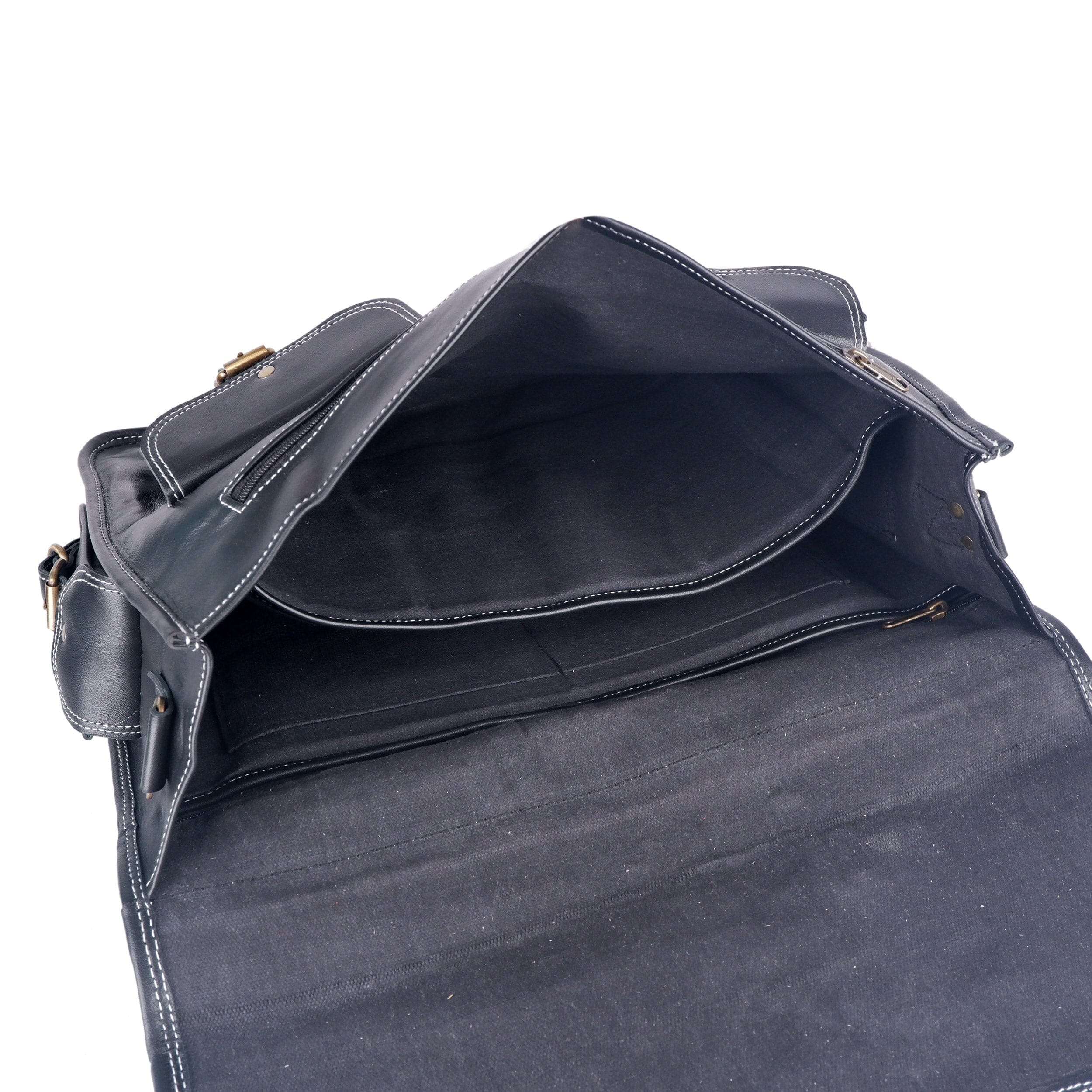 Classy Leather Bags The Retro Black + FREE Toiletry Bag SpadezStore