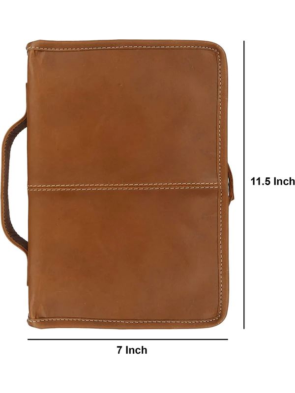 Classy Leather Bags Classic Bible Leather Cover - Tan SpadezStore