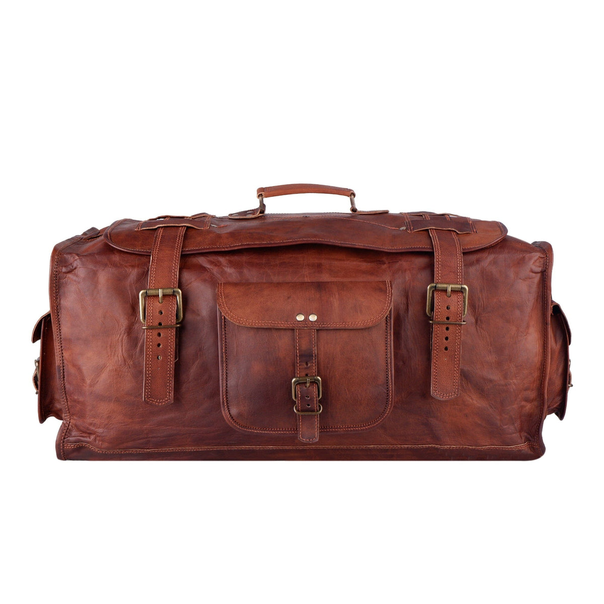 Classy Leather Bags The Bruno Flap Duffel