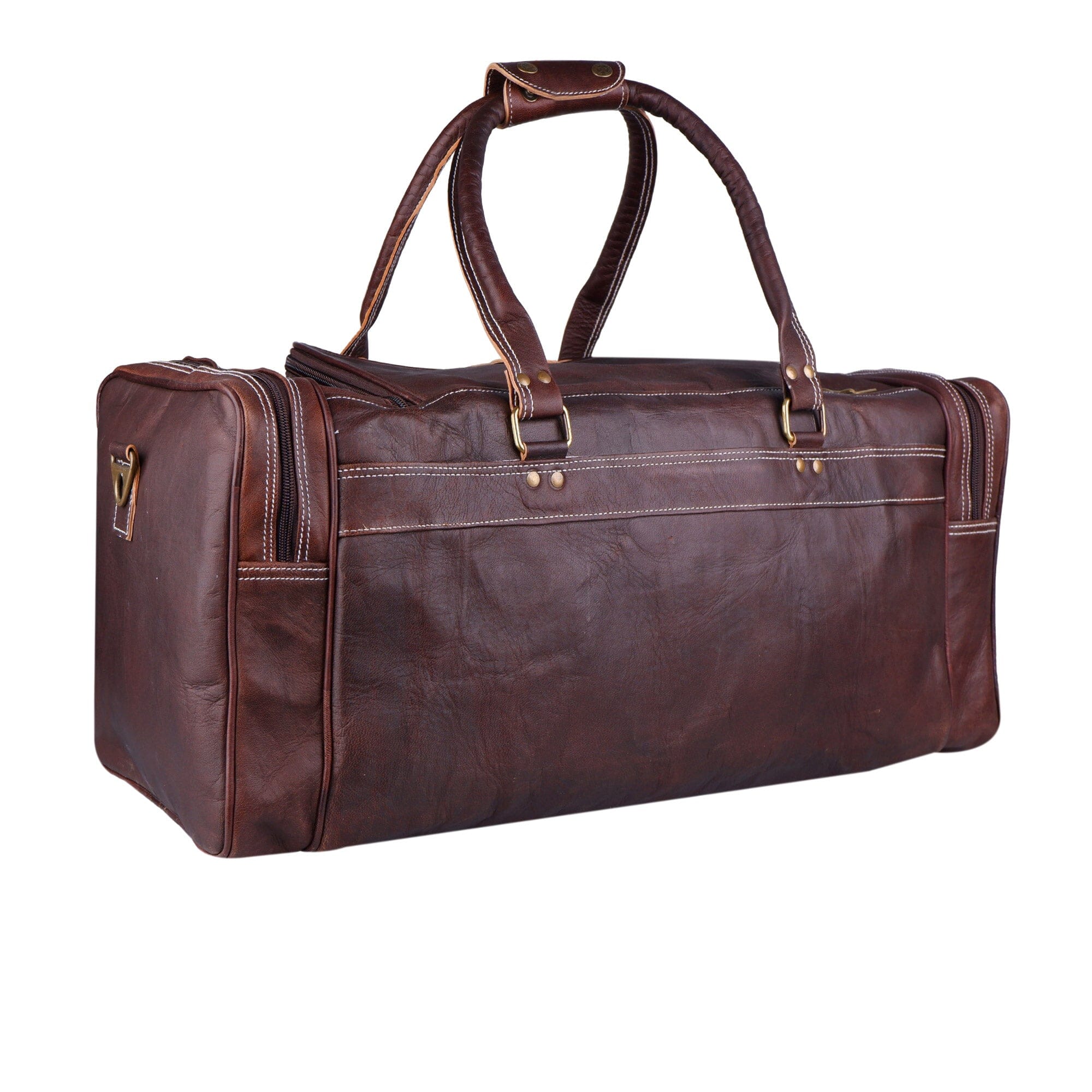 Classy Leather Bags Baxter Vintage Duffel SpadezStore