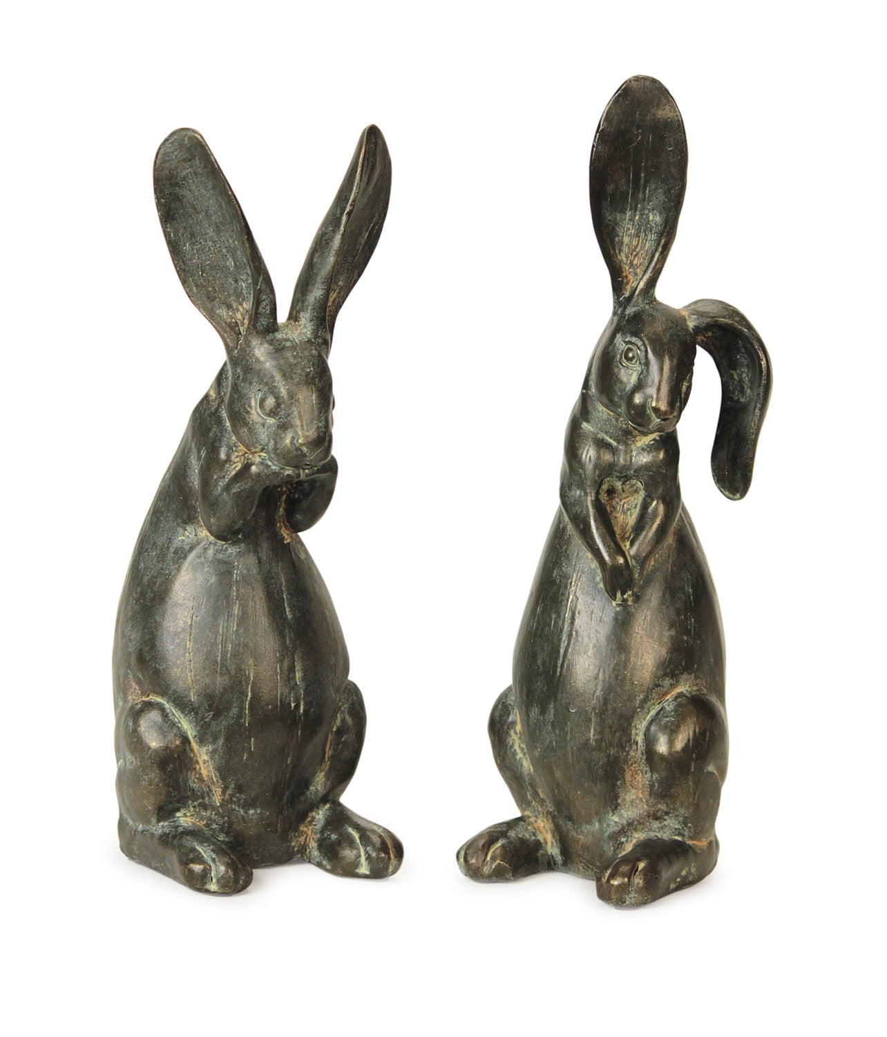 Floppy Ear Rabbit Statue Set of 2 SpadezStore