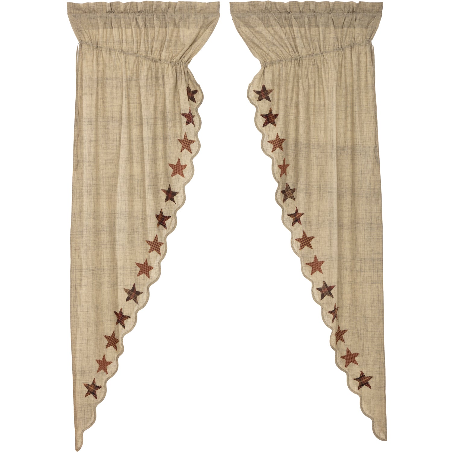 Abilene Star Prairie Long Panel Set of 2 84x36x18 SpadezStore