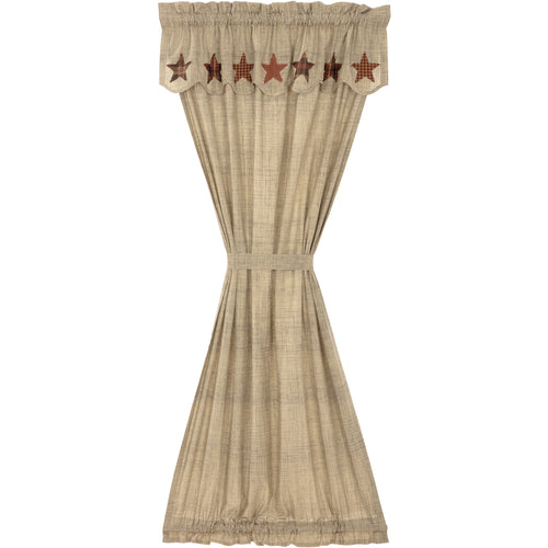 Abilene Star Door Panel with Attached Valance 72x40 SpadezStore