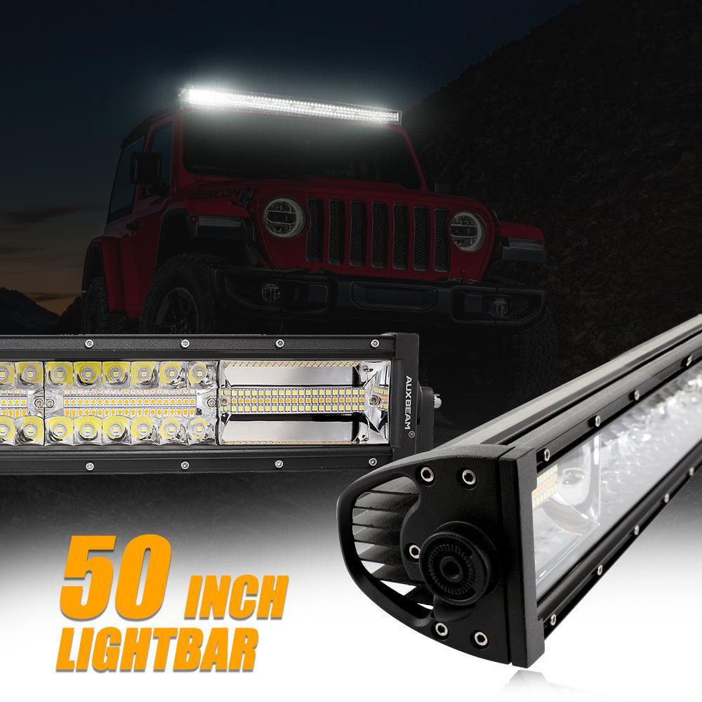 Auxbeam 6 Modes Series Amber and White LED Light Bars