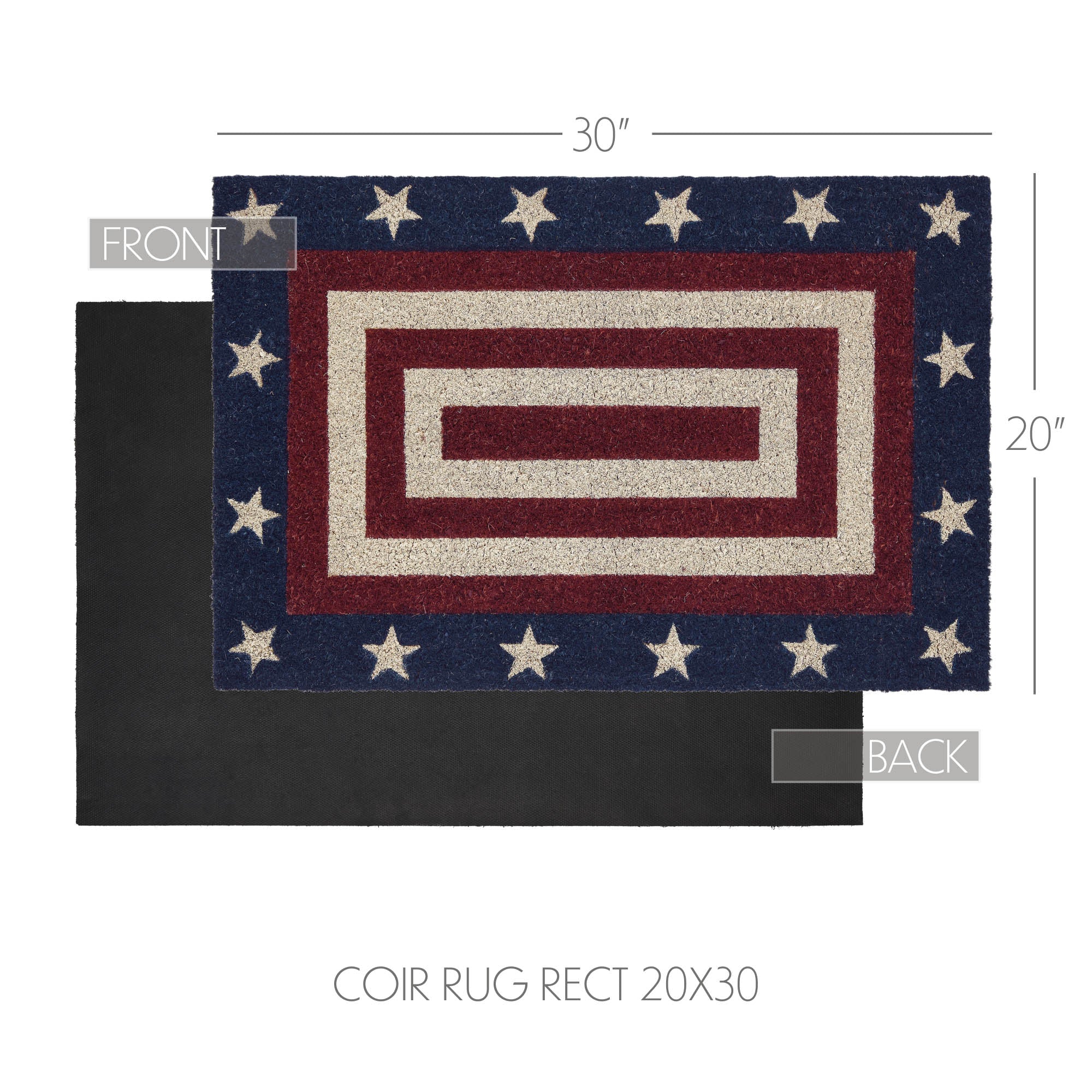 My Country Coir Rug Rect 20x30 SpadezStore