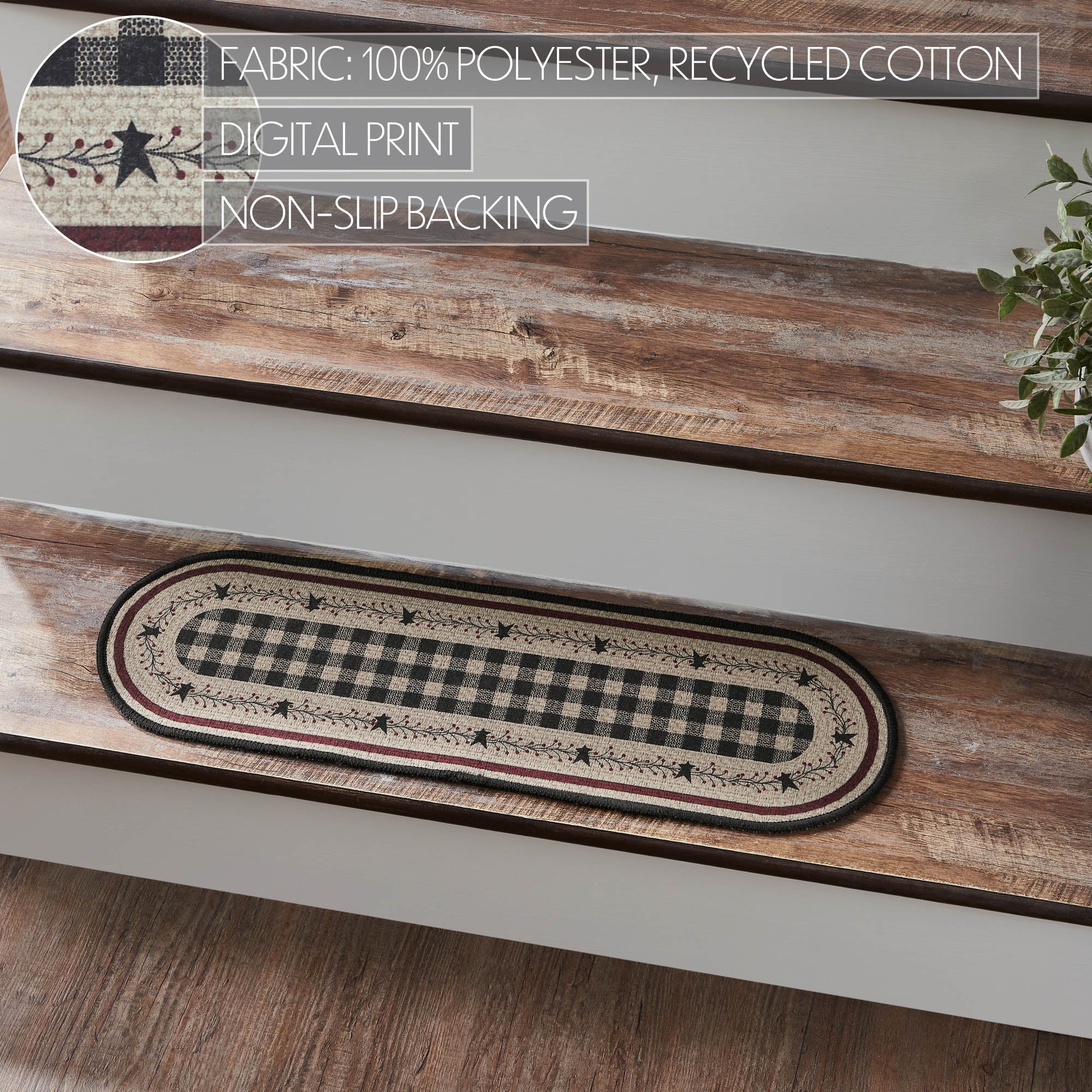 Pip Vinestar Indoor/Outdoor Stair Tread Oval Latex 8.5x27 SpadezStore