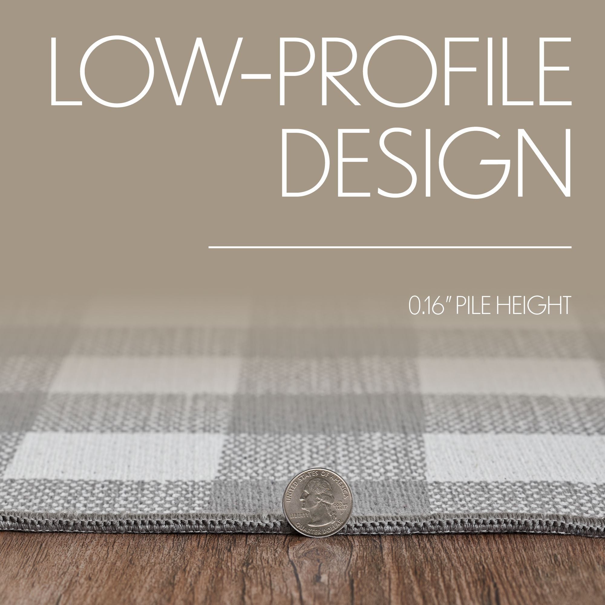 Annie Buffalo Check Grey Indoor/Outdoor Rug Rect 17x36 SpadezStore