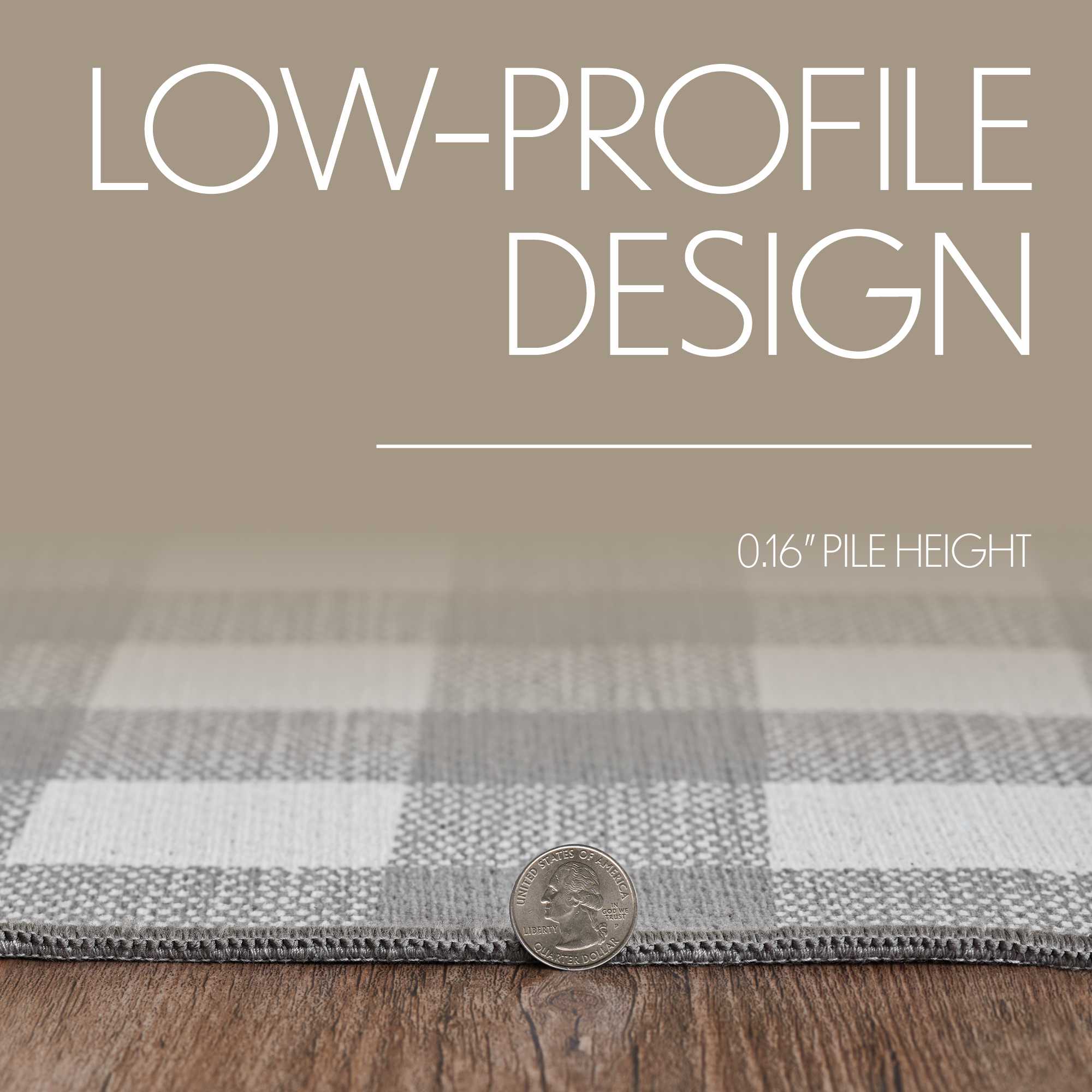 Annie Buffalo Check Grey Indoor/Outdoor Rug Rect 24x36 SpadezStore