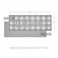 Annie Buffalo Check Grey Welcome Indoor/Outdoor Rug Rect 17x48 SpadezStore