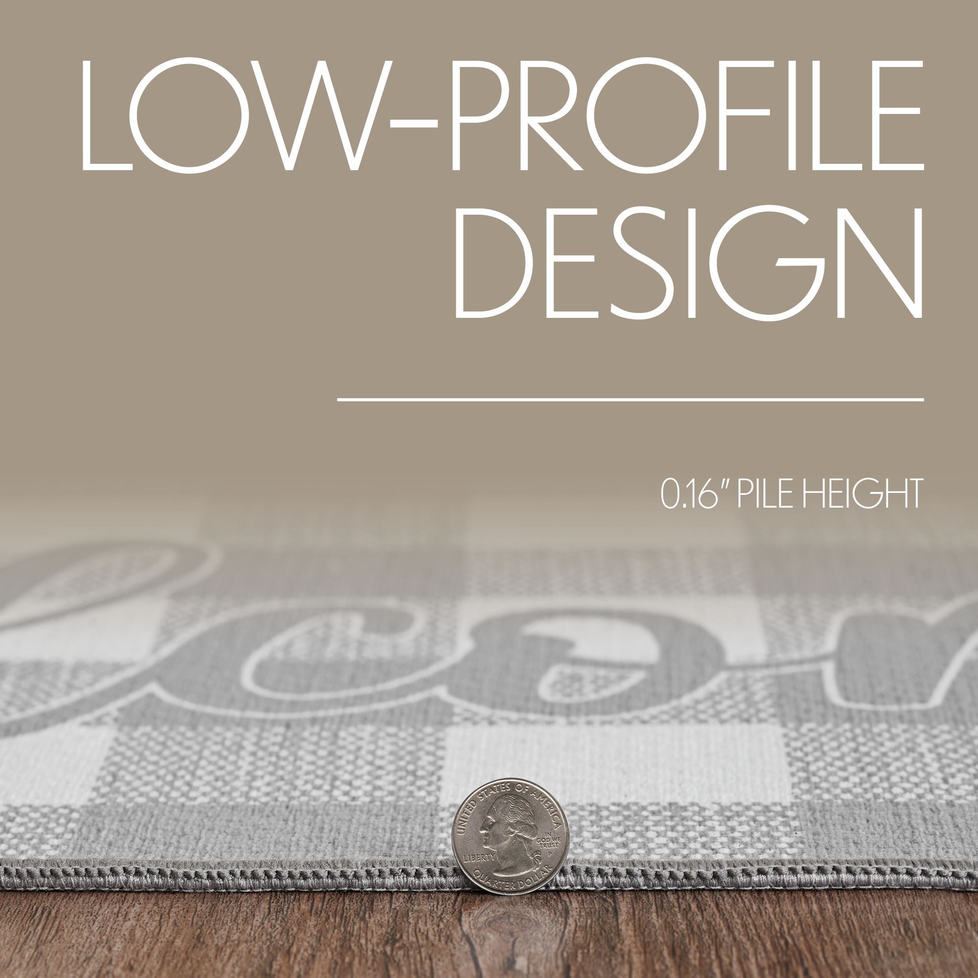 Annie Buffalo Check Grey Welcome Indoor/Outdoor Rug Rect 17x48 SpadezStore