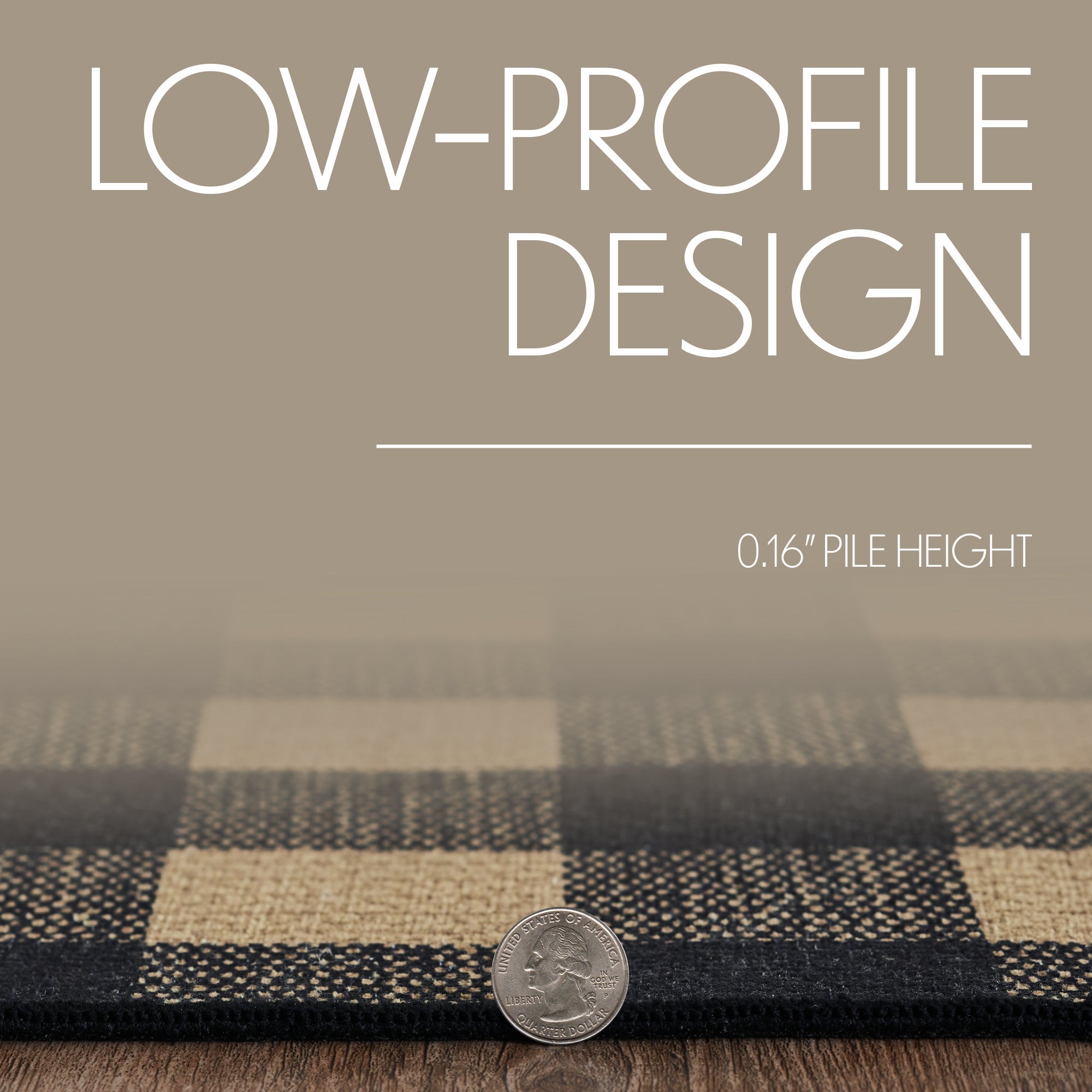 Black Check Indoor/Outdoor Rug/Runner Rect 22x96 SpadezStore