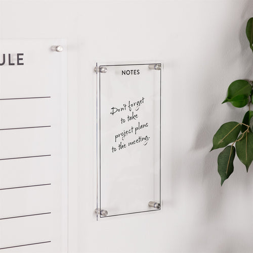 Acrylic Dry Erase Notes Board 13"H SpadezStore