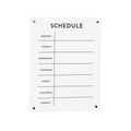 Acrylic Dry Erase Weekly Calendar 19"H SpadezStore