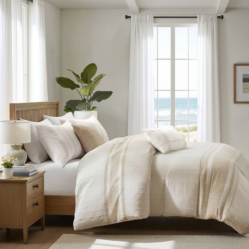 Harbor House Blue Morgan 5 Piece Cotton Jaquard Duvet Set SpadezStore