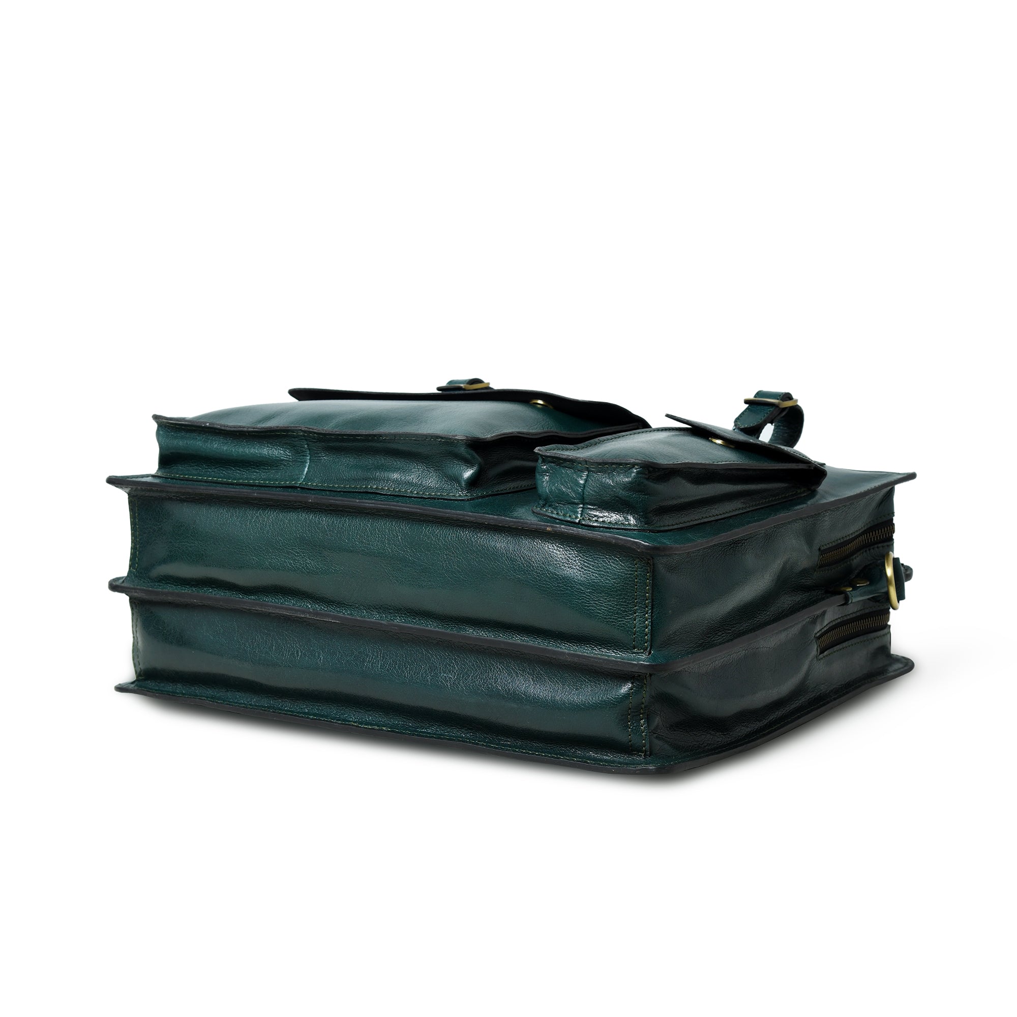 Classy Leather Bags Tuscany Italian Leather Briefcase, Green SpadezStore