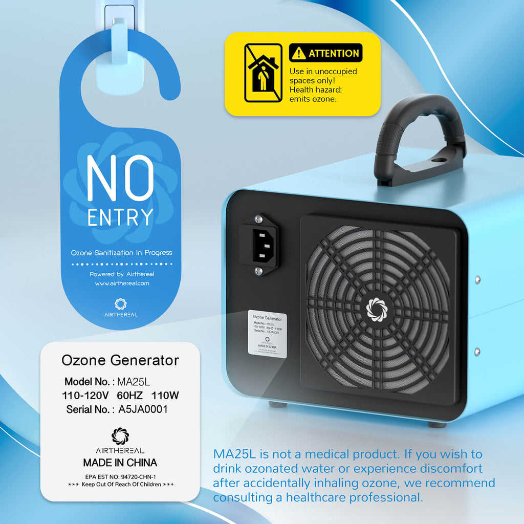 Airthereal MA25L Dual-Mode Ozone Generator for Air & Water