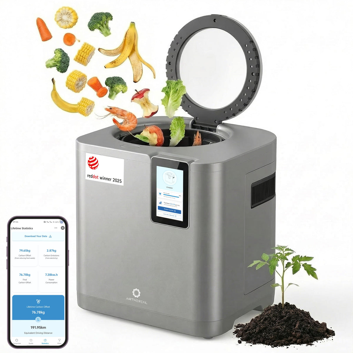 Airthereal Revive R800 5L WiFi Kitchen Composter