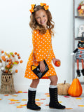 Mia Belle Girls Precious Polka Dot Pocket Dress and Purse Set SpadezStore