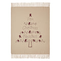 Gable Prim Christmas Blessings Woven Throw 50x60 SpadezStore