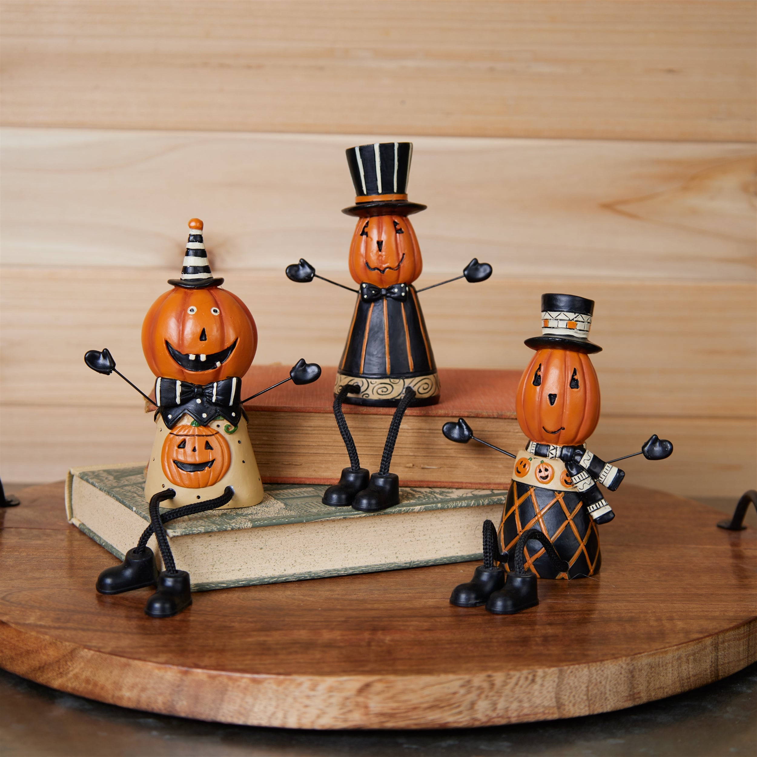 Jack o Lantern Shelf Sitter Set of 3 - Thumbnail 2