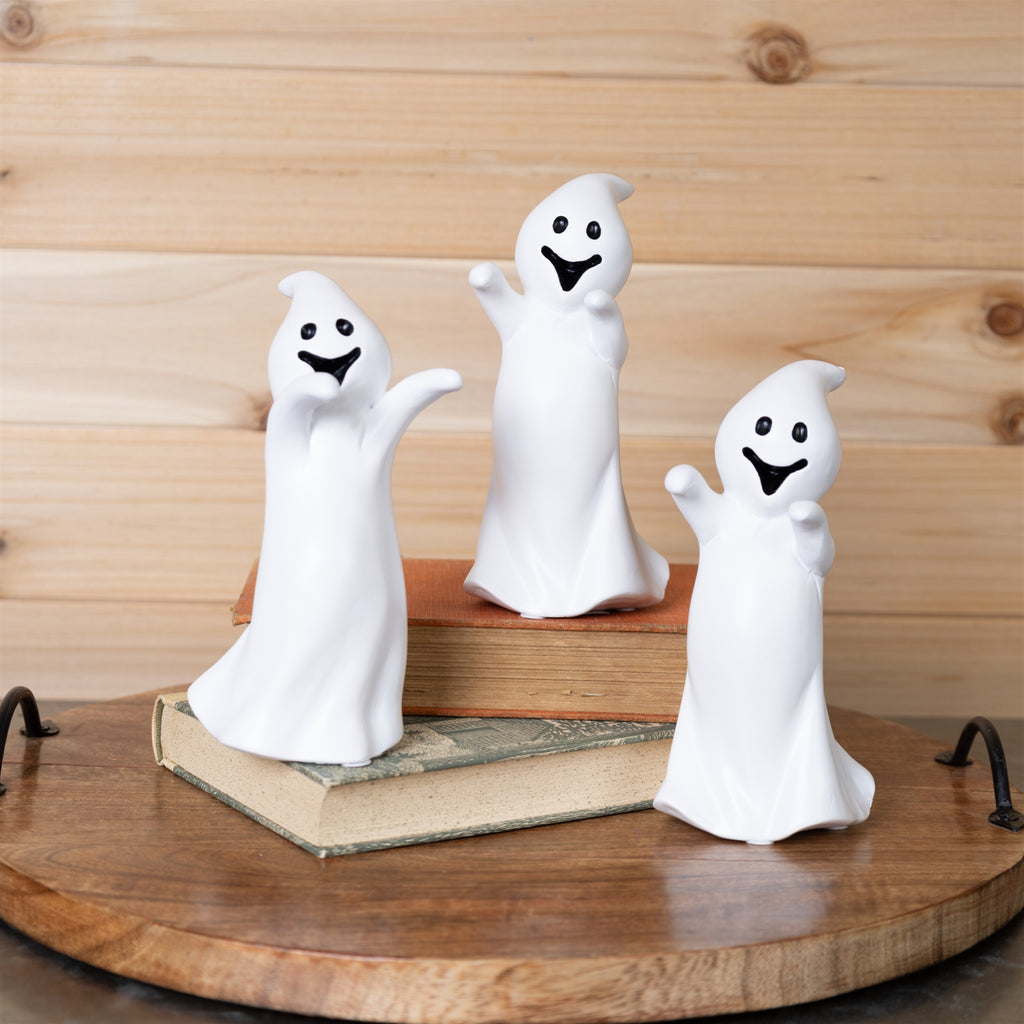 Spooky Ghost Figurine Set of 3 SpadezStore