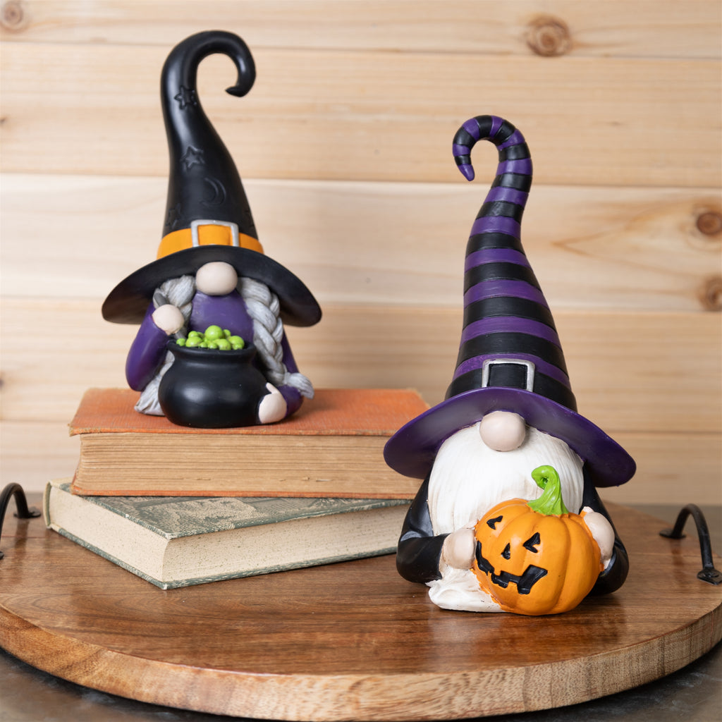Witch Gnome Figurine Set of 2 SpadezStore