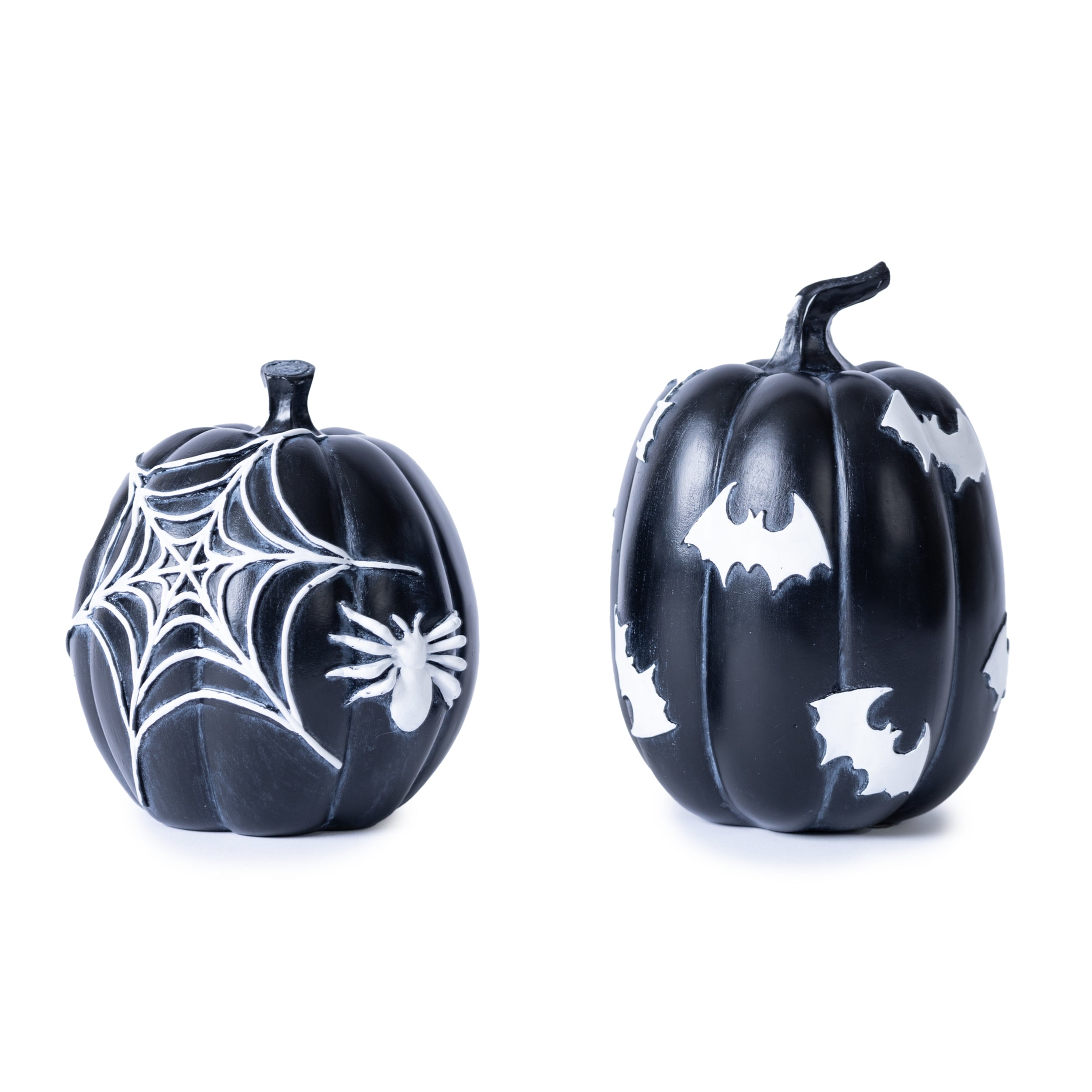Halloween Spider and Bat Pumpkin Set of 2 SpadezStore