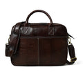 Classy Leather Bags Laurent Leather Briefcase- Dark Brown SpadezStore