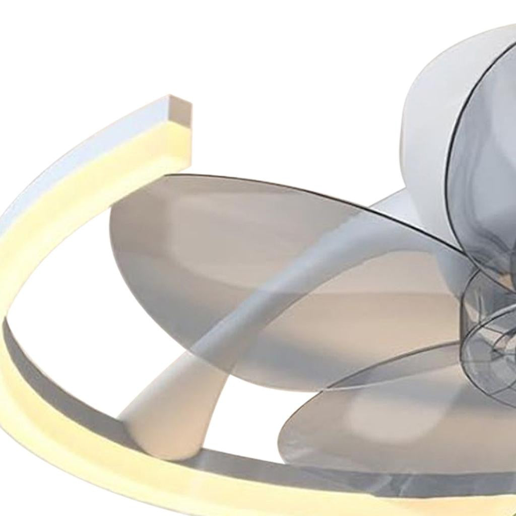 Blue and Gray Five Blade Dimmable Remote Control Integrated Light Ceiling Fan