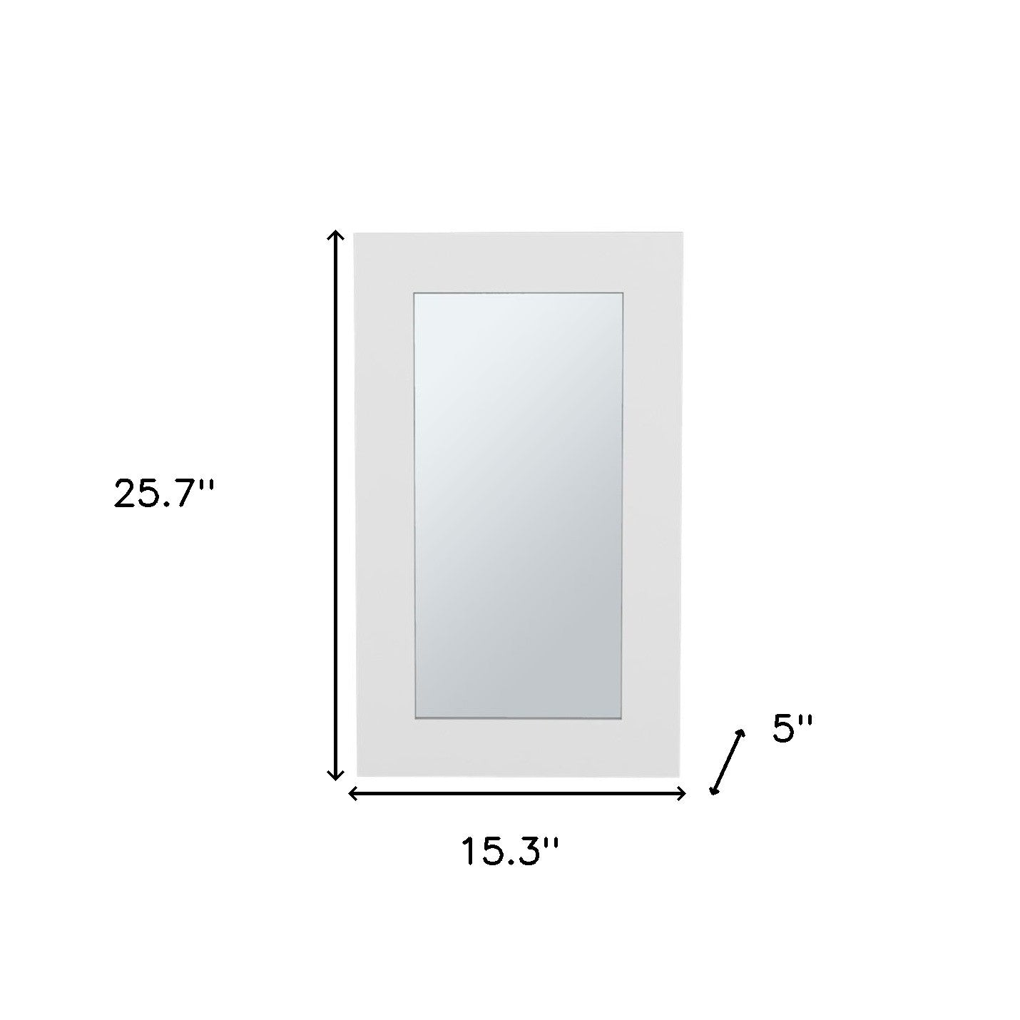 15" White Wood Floating Bathroom Vanity And Medicine Cabinet With Mirror SpadezStore