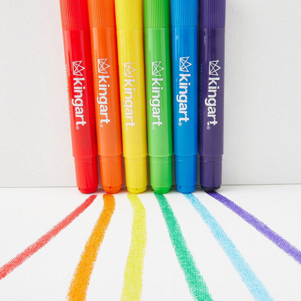 KINGART Tempera Paint Thin Sticks, 24 Colors