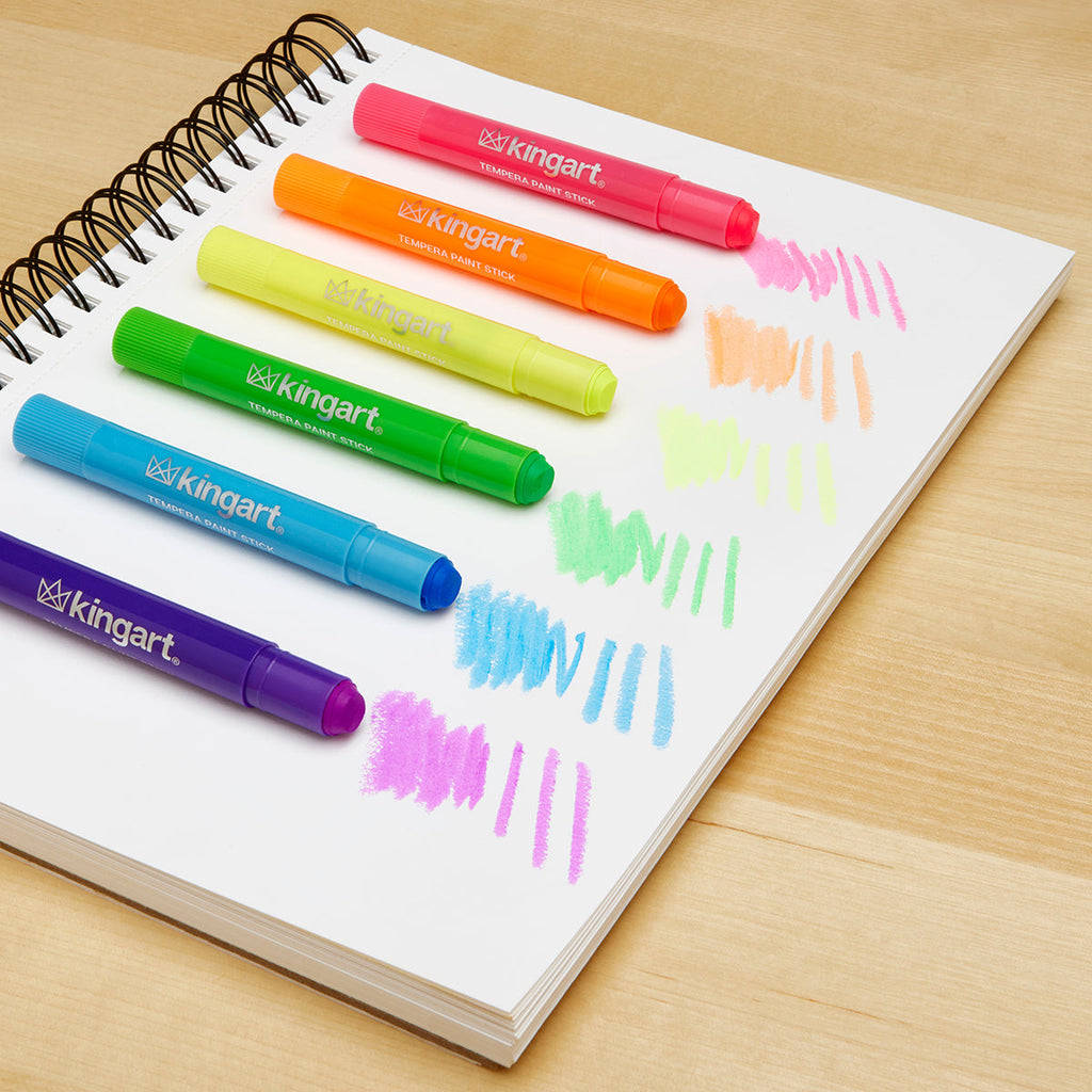 KINGART Tempera Paint Thin Sticks, 24 Colors