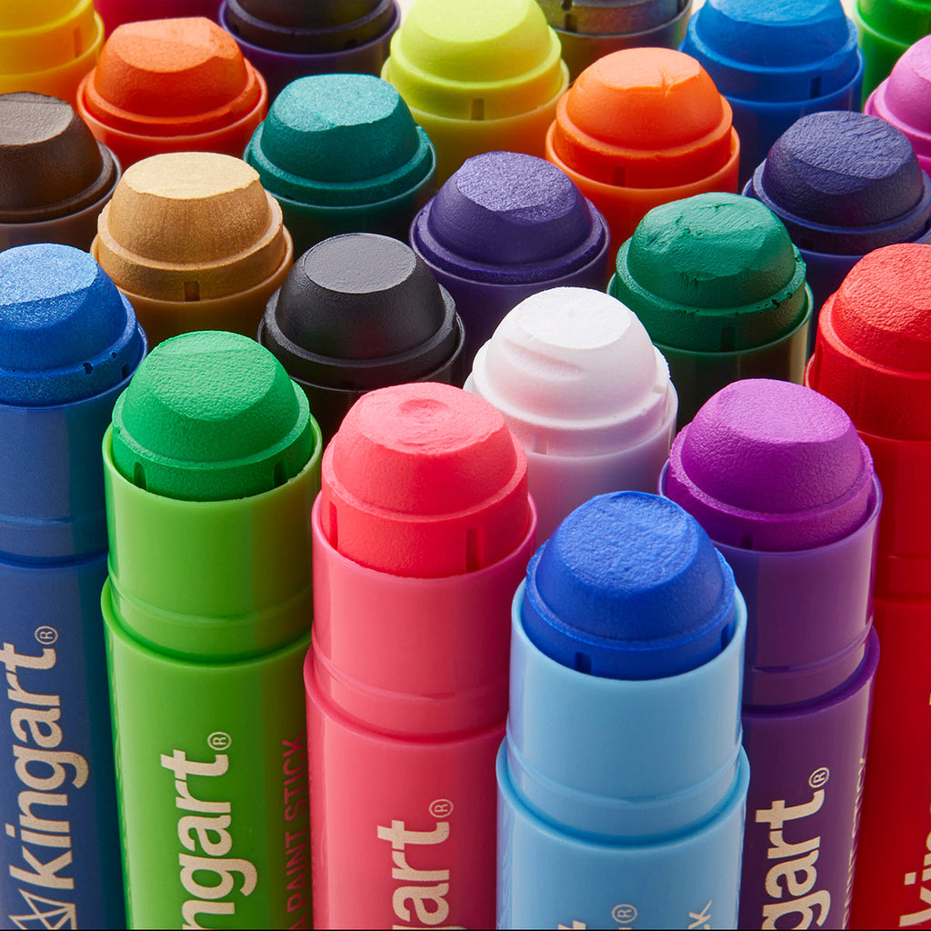 KINGART Tempera Paint Sticks – 24 Colors