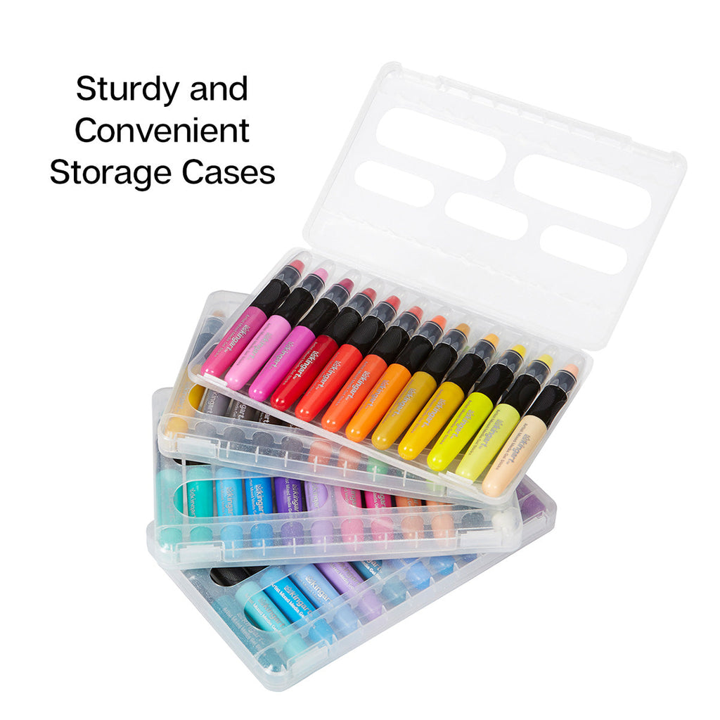 KINGART Mixed Media Gel Stick Crayons - 48 Colors