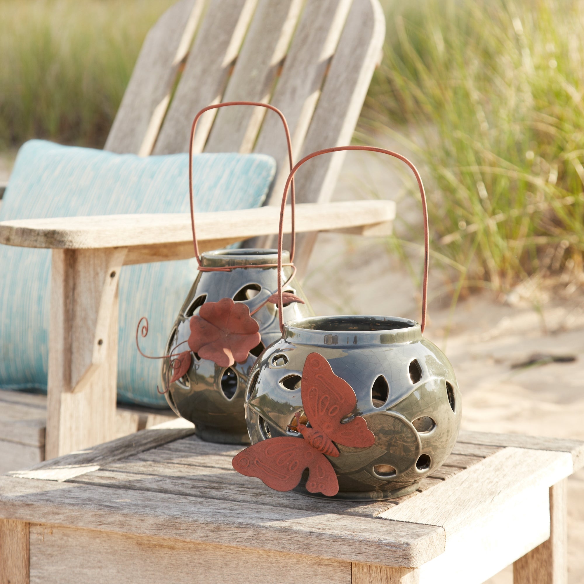 SpadezStore Ceramic Lantern Candle Holder - Thumbnail 2