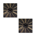Modern Movie Theatre Wall Clock Set of 2 15.5"SQ SpadezStore