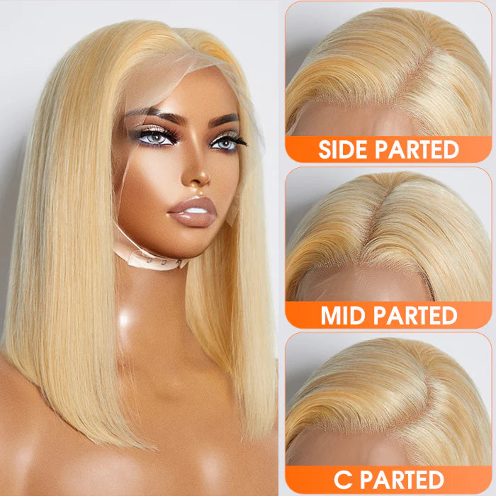 Pre Plucked 613 Straight Bob Lace Front Wig SpadezStore