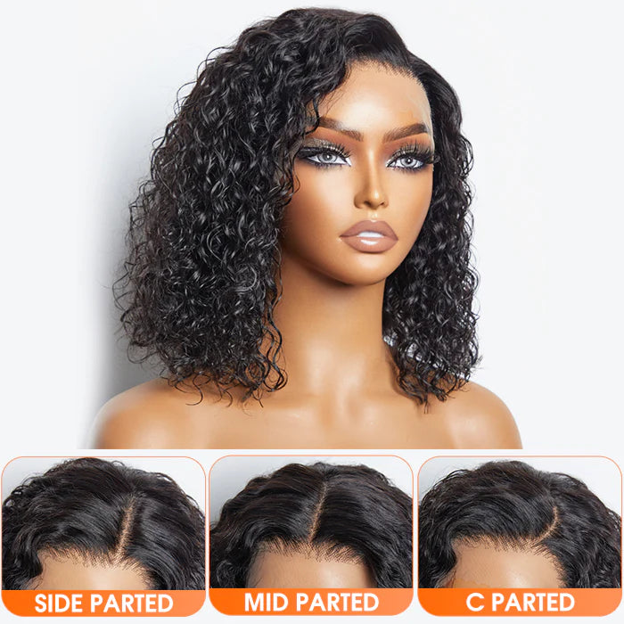 Pre-Plucked 13x4 Lace Front Water Wave Bob Wig SpadezStore