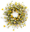 Mixed Daisy Floral Wreath 24"D SpadezStore