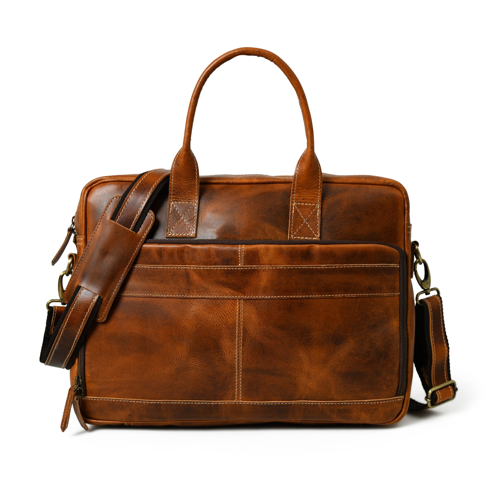 Classy Leather Bags Bison Elite Office Briefcase SpadezStore