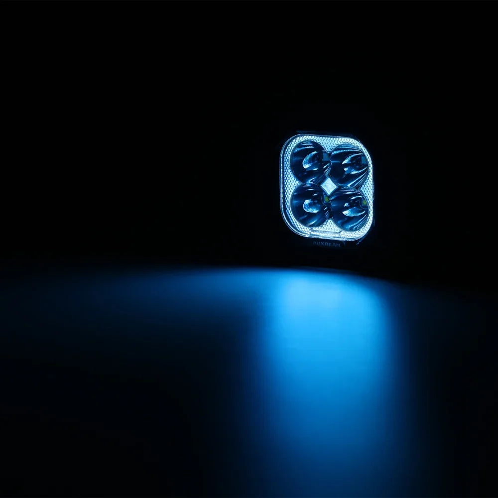 Auxbeam Color Play Series 3 Inch 116W RGB LED Pod Lights Combo Off Road Lights With 8 Backlight Options