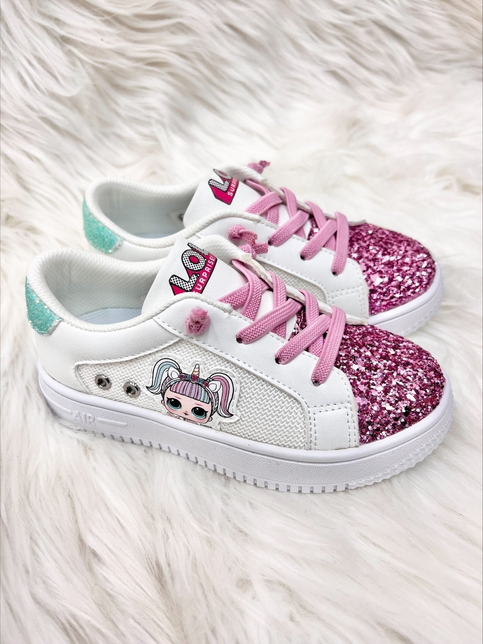 Mia Belle Girls L.O.L. SURPRISE! Unicorn Glitter Sneakers SpadezStore