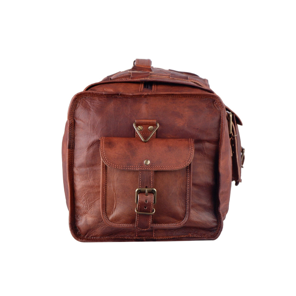 Classy Leather Bags The Bruno Flap Duffel
