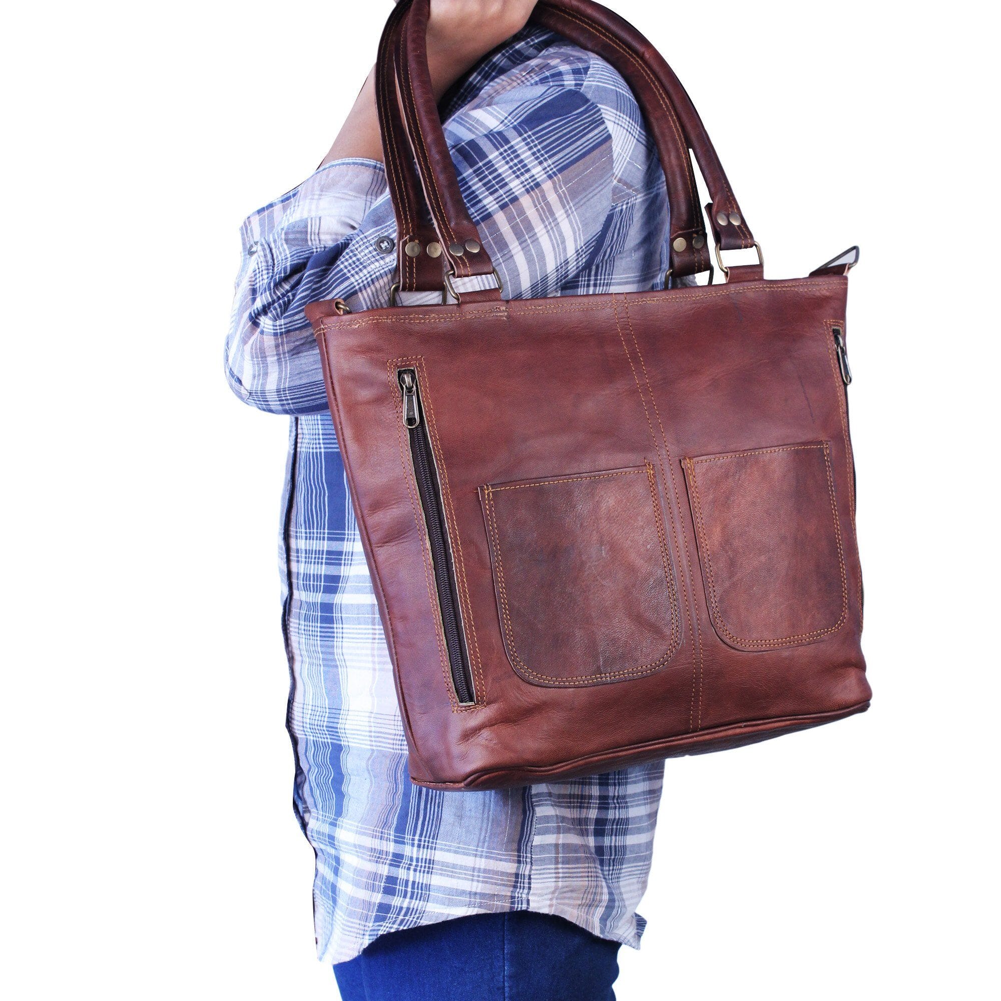 Classy Leather Bags Roswell Tote Bag SpadezStore