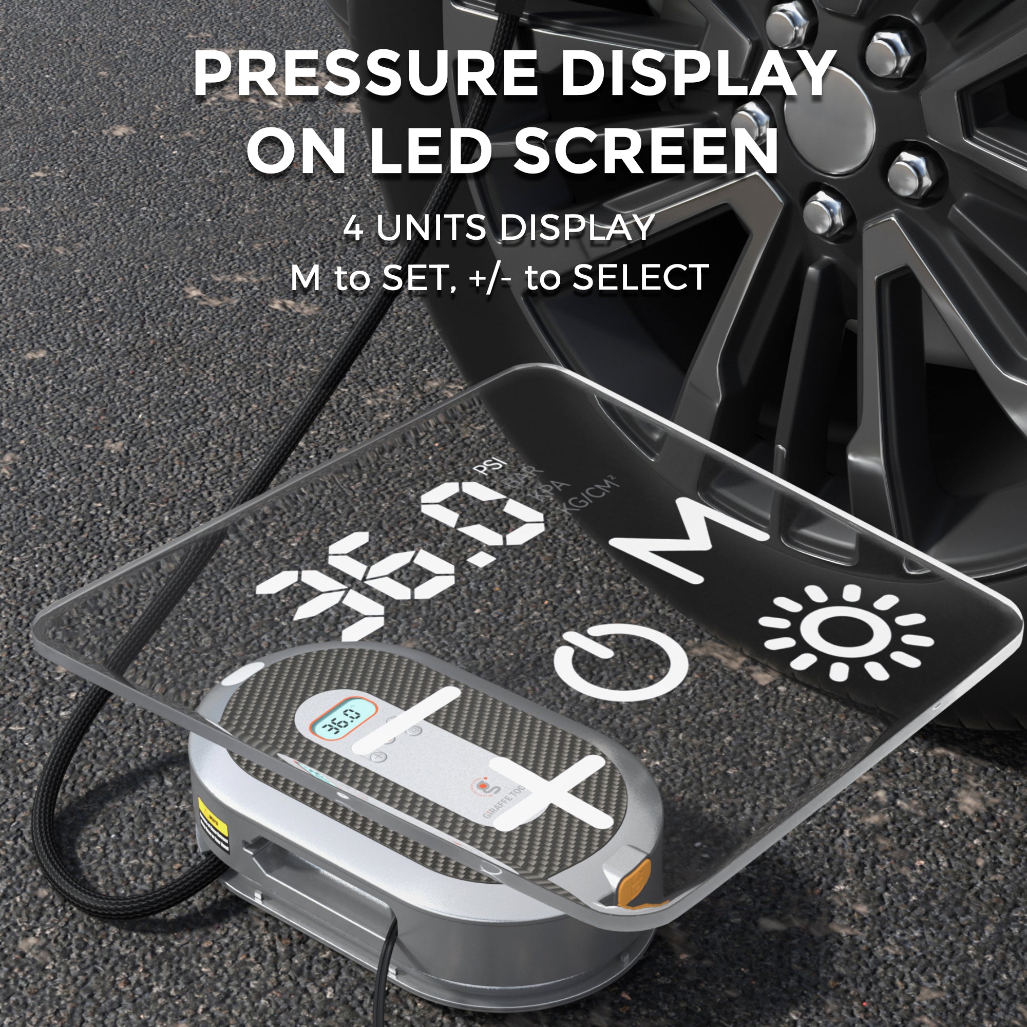 Giraffe Tools Retractable Car Tire Inflator SpadezStore