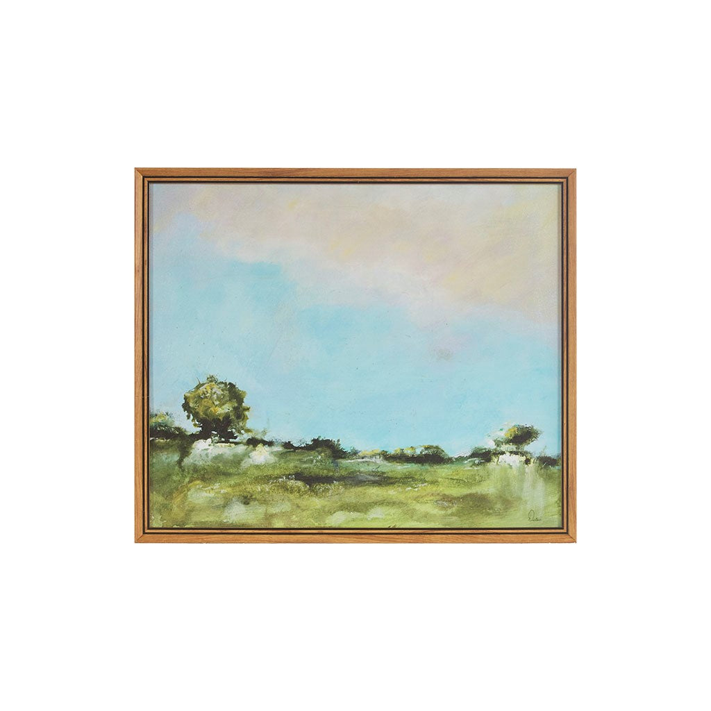 Martha Stewart Across The Plains 2 Abstract Landscape Framed Canvas Wall Art SpadezStore